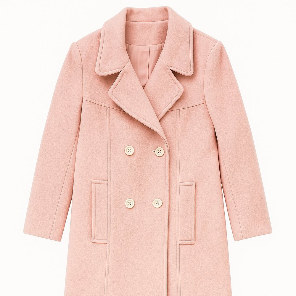 Vintage 100% Wool Coat - perfect pink